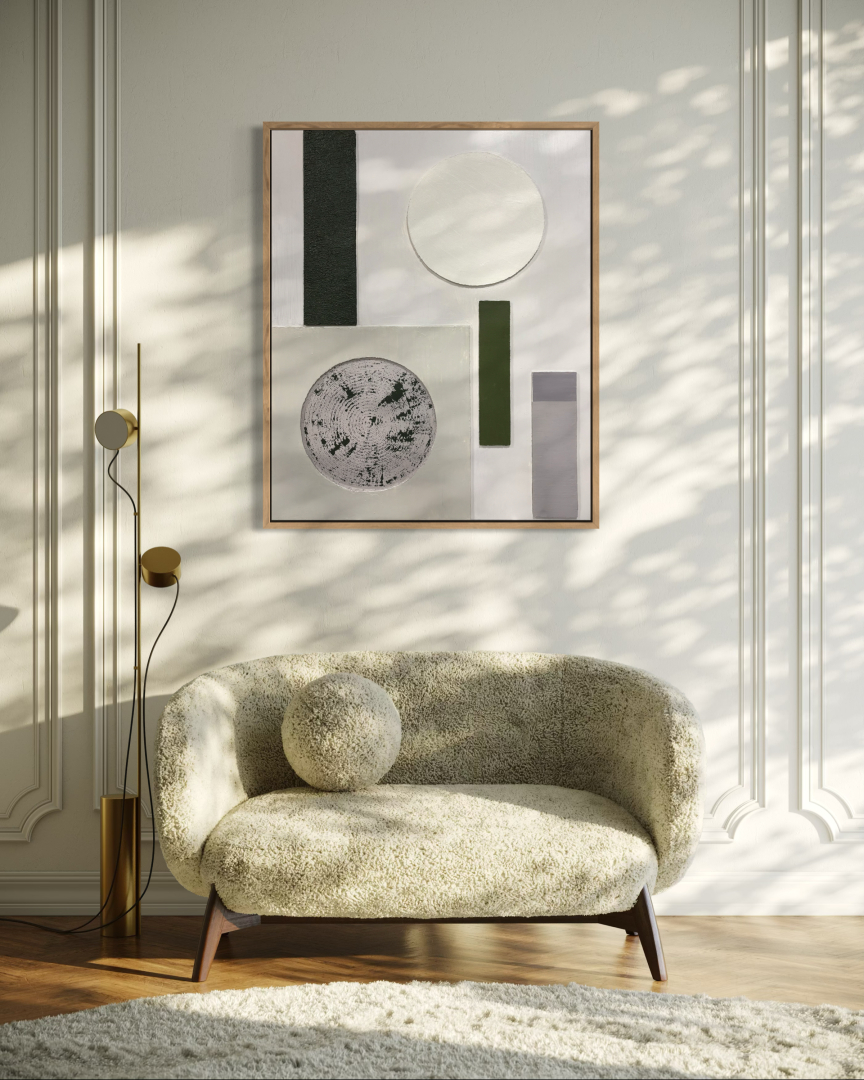 Minimal, 80x100 cm, geometriai, modern, struktura 2